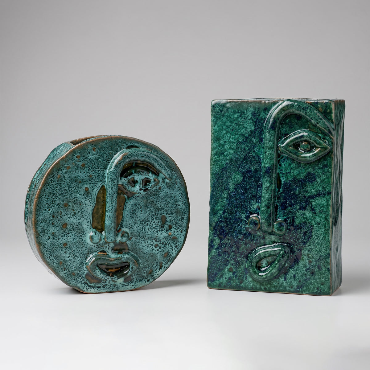 Vase Disque Visage