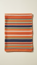 Fouta tissée rayée mandarine